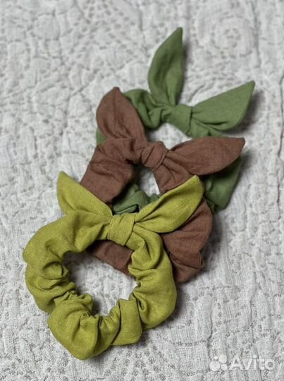 Льняная резинка для волос