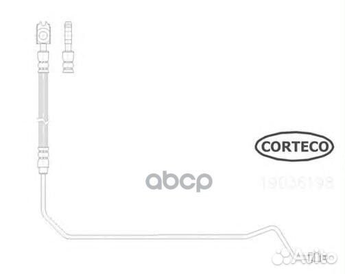 Шланг тормозной зад лев 19036198 Corteco