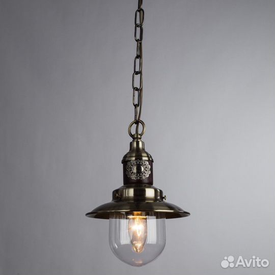 Люстра подвесная металл и стекло