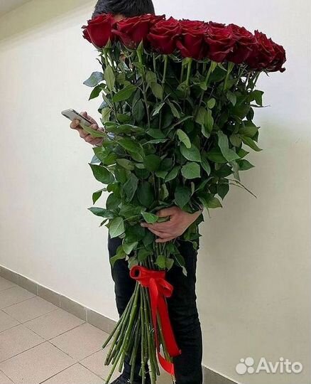 Длинные высокие розы 110 150 160 180 200 см