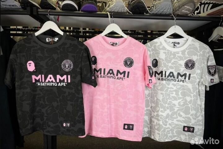 Футболка bape x inter miami (3 цвета )