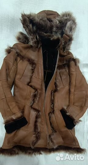 Дубленка детская новая на 6-9 лет