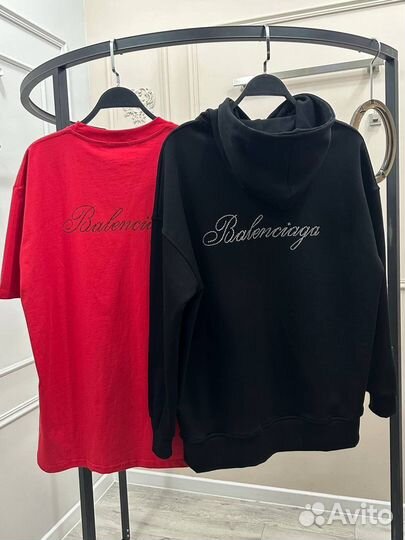 Balenciaga худи женская со стразами (топ 2024)