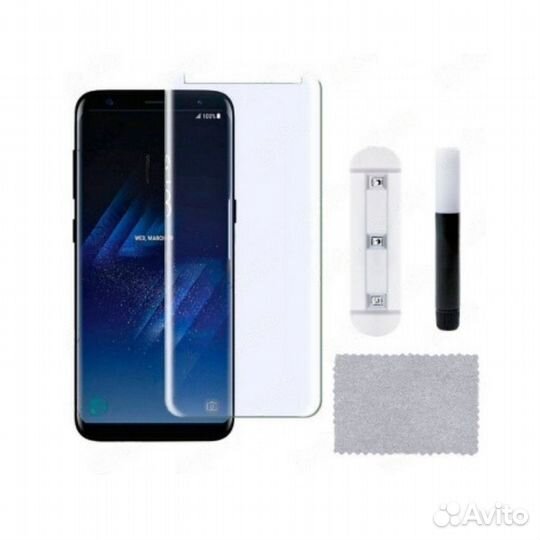Защитное стекло 9h для Samsung Galaxy S9, S8 Uv и