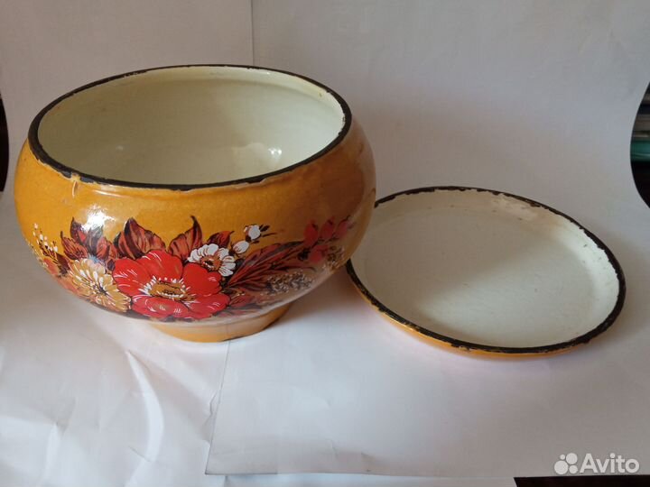 Чугун горшок эмалированный