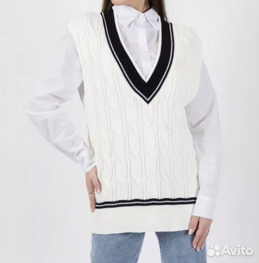 Жилет вязаный оверсайз