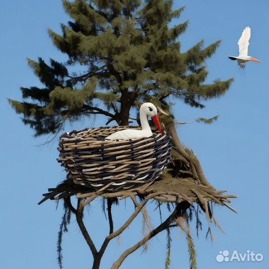 Гнездо для птиц из ротанга