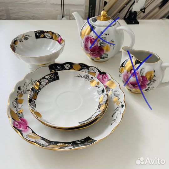 Чайный сервиз Дулева лфз роза