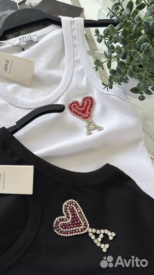 Майка Турция лого бренда Ami стразы