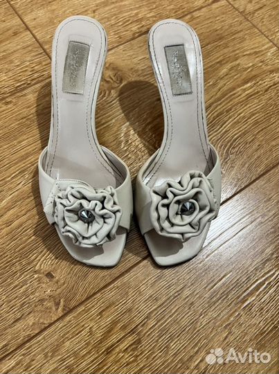 Шлепки натуральная кожа