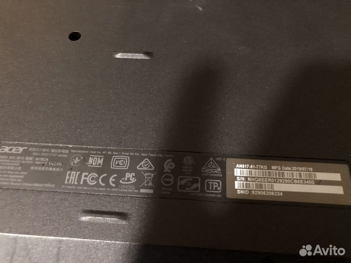 Ноутбук acer an517 51 77kg