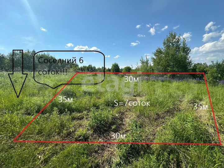 Участок 7 сот. (СНТ, ДНП)