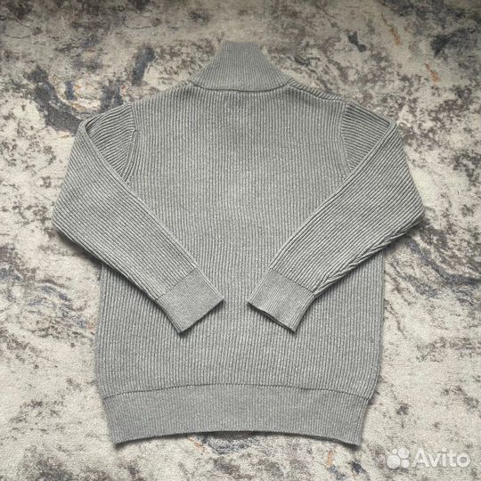 Кардиган базовый Polo Ralph Lauren серый вязаный