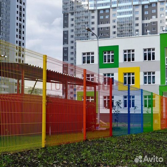 Забор металлический для детского сада в Плавске