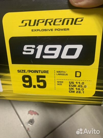 Хоккейные коньки bauer supreme 190