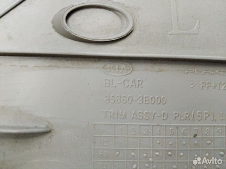 Обшивка стойки левая Kia Sorento 2003 2009