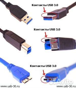 Кабель USB 3.0 USB A - USB B