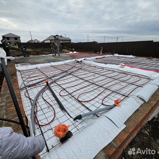 Заливка фундамента