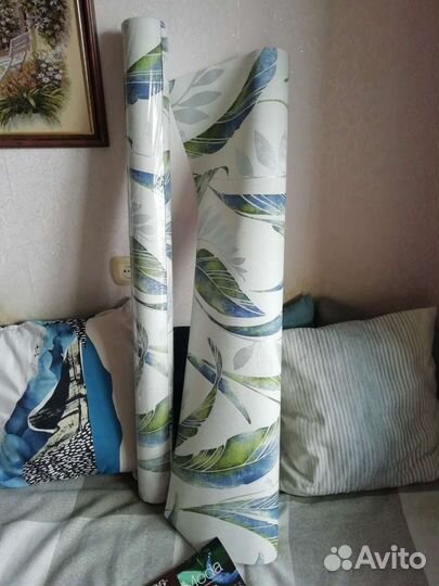 Обои винил на флизелине, листья, 2 рулона