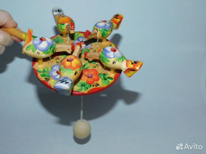 Куры авторские Богородская игрушка дерево