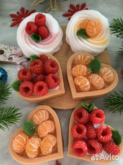 Мыло ручной работы пирожное тарталетка подарок нг