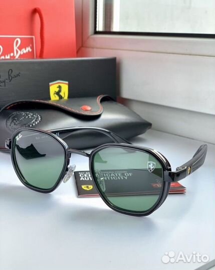 Очки ray ban ferrari зеленые