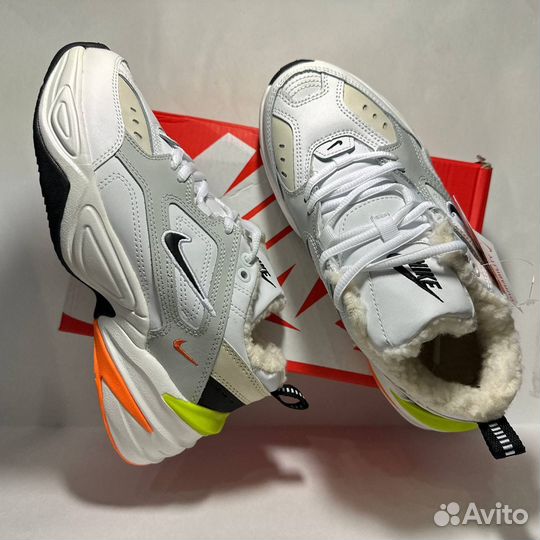 Зимние кроссовки Nike M2k techno LUX шерсть новые