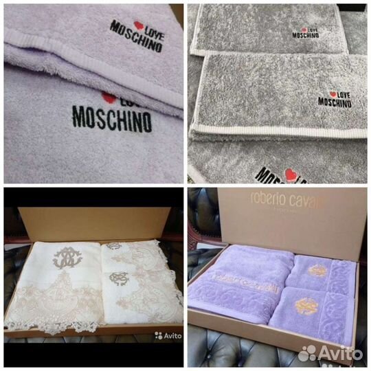 Полотенца moschino,roberto cavalli хлопок/cotton