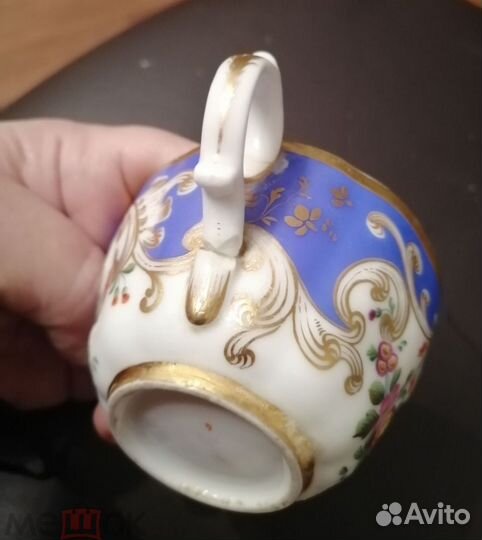 Кофейная пара, фарфор. Завод А.Попова, XIX век