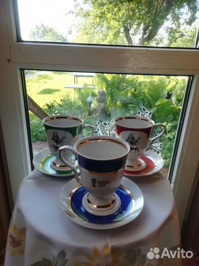 Бокал с блюдцем Дулево Фифа 2018 Забивака