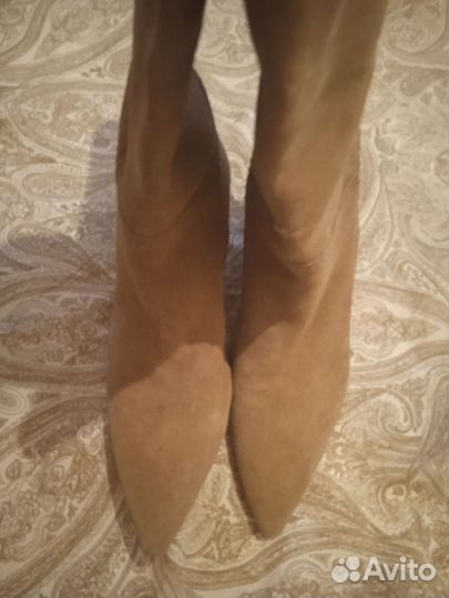 Сапоги Zara натур замша