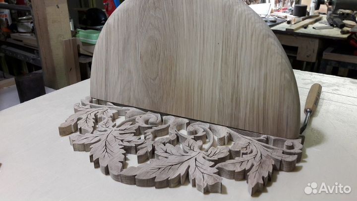 Полочканастенная кленовыйлист ручная работа резьба