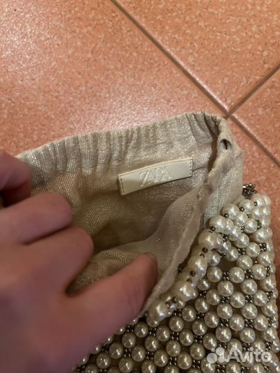 Сумка женская zara из жемчужин