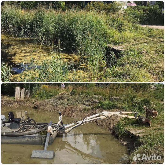 Очистка озер, водоемов, углубление дна