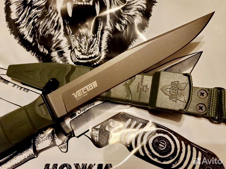 Нож Kizlyar Supreme Vector 420HC TacWash Олива