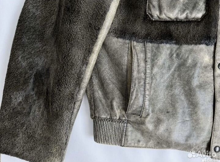 Куртка мужская кожаная с мехом 50