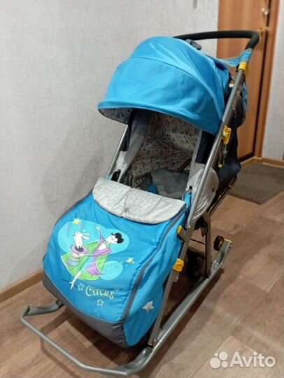 Детские санки коляска ника