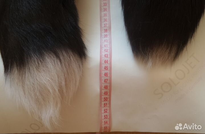 Меховой хвост чернобурки (серебристая лиса)