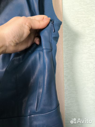 Кожаный сарафан женский