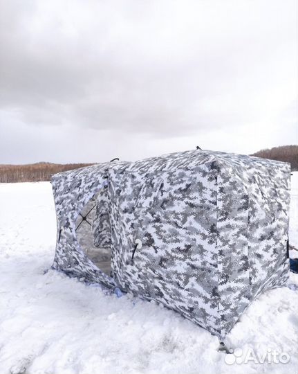 Зимняя палатка cube трехслойная бу