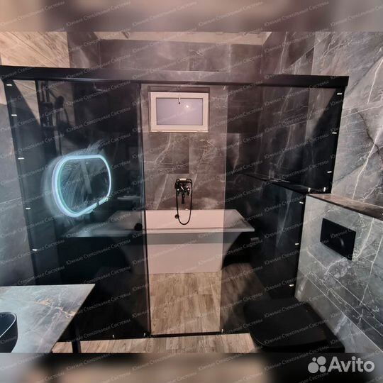 Душевое стеклянное ограждение на заказ