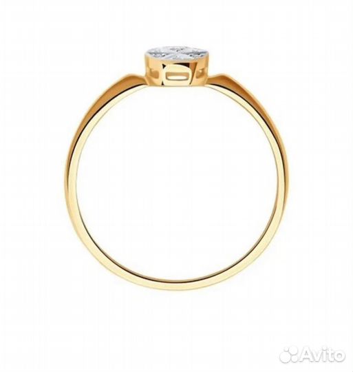 Кольцо золото 585 с бриллиантами 16 новое