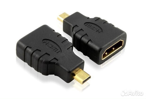 Переходник micro hdmi штекер - hdmi гнездо