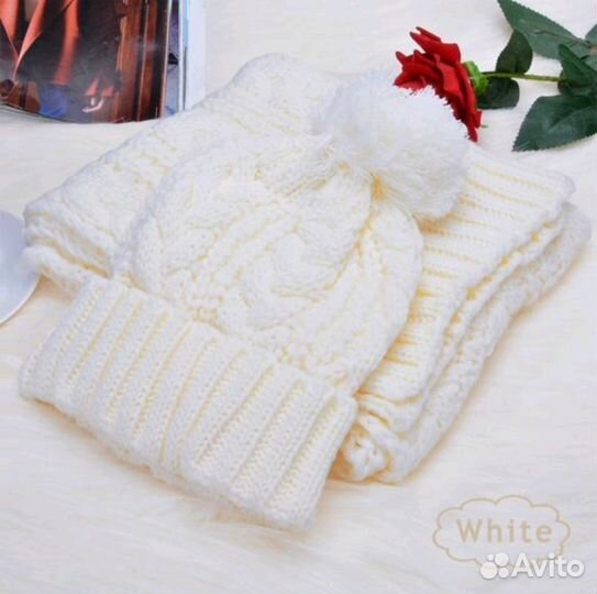 Шапка с шарфом