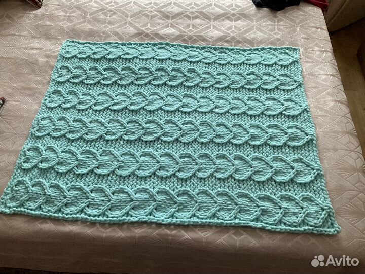 Плед детский вязаный плюшевый