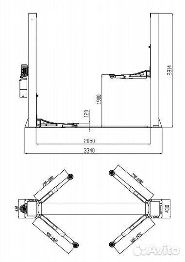 Подъемник автомобильный