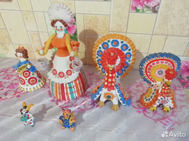 Дымковская игрушка набор из 6 фигурок