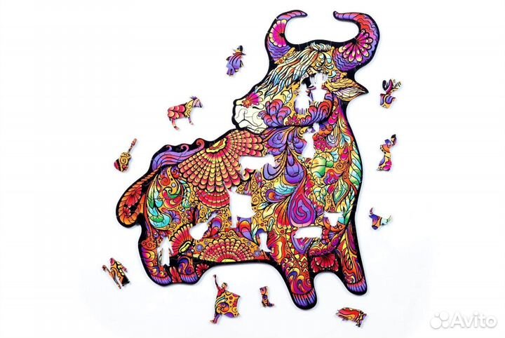 Деревянный пазл Бык (M/163) (Chapa), деталей 163