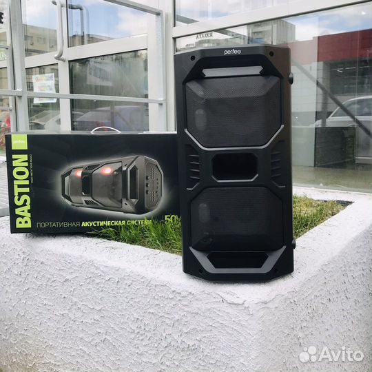 Портативная колонка bluetooth 50вт bastion type-c
