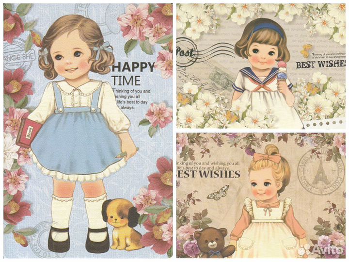 Куклы коллекция открыток 18 штук